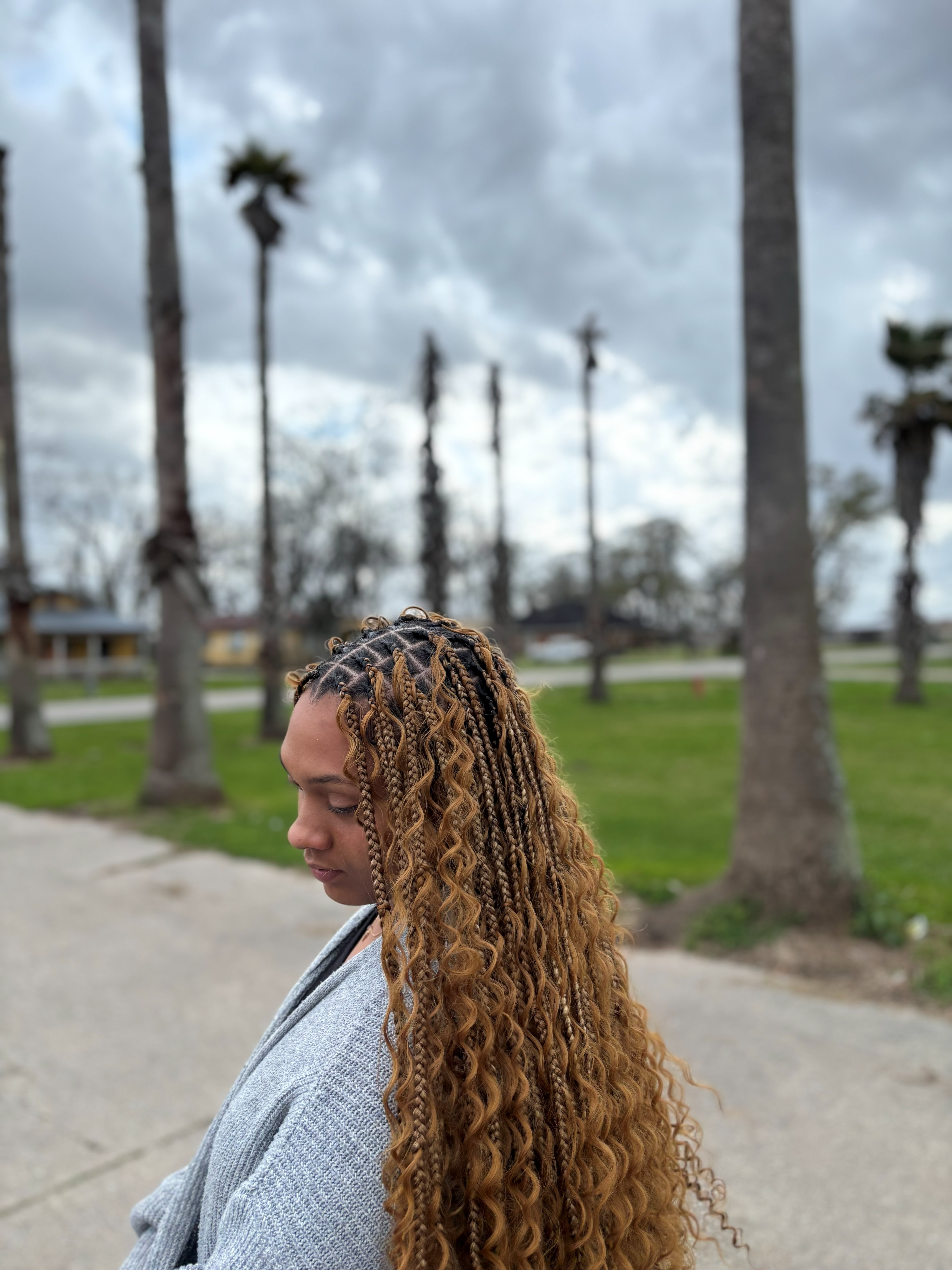 Feed-in braids — criss cross style
