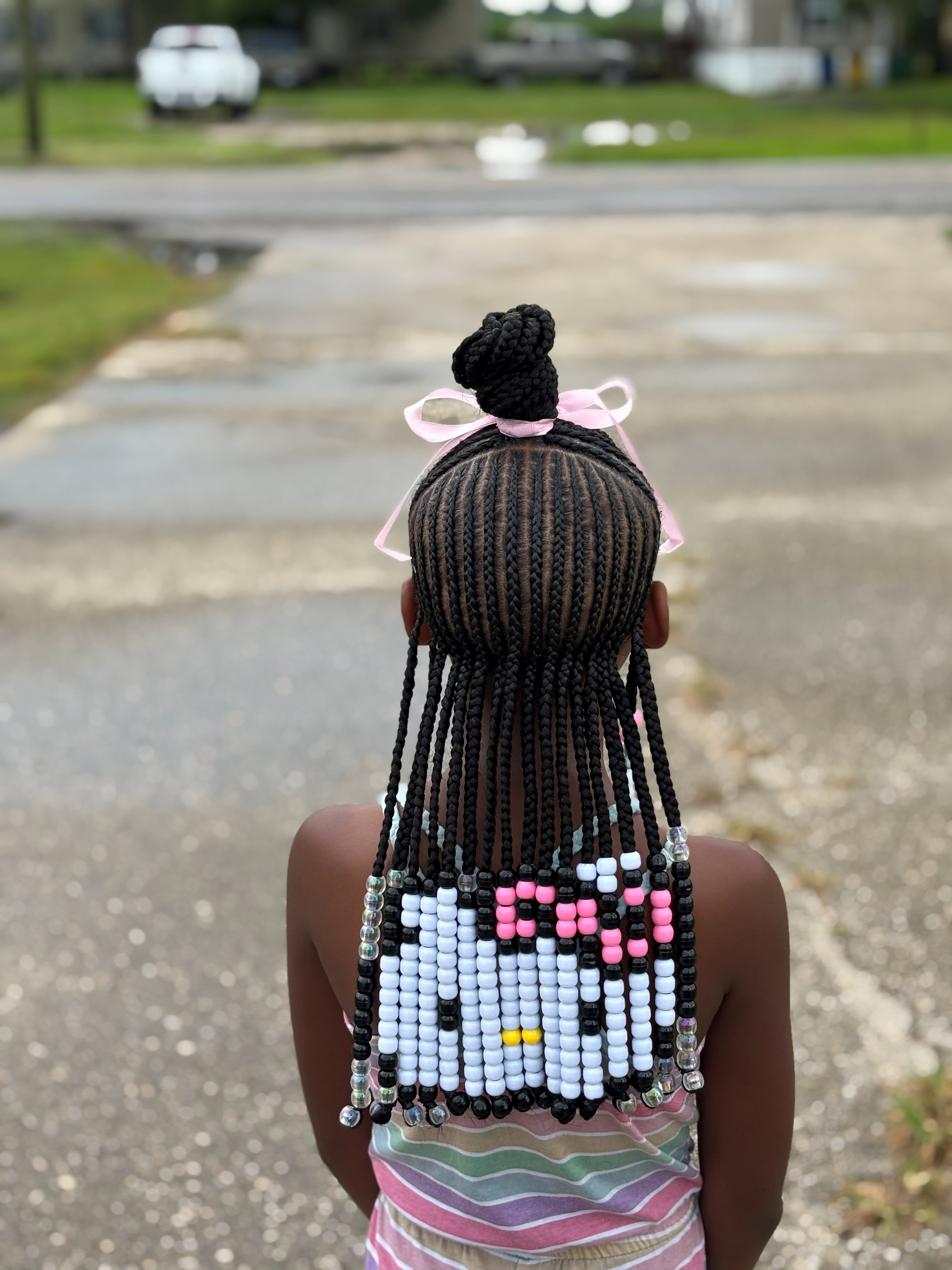Boho knotless braids with extra boho add-on